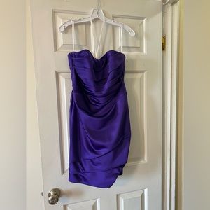 Size 8 David’s Bridal mini satin dress Style F14212
